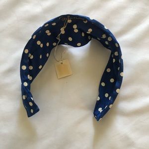 Jennifer Ouellette Blue polkadot headband